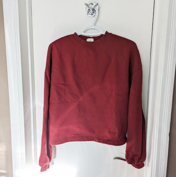 Kotn Merlot Medium Puff Sleeve Sweatshirt - Picture 3 of 6